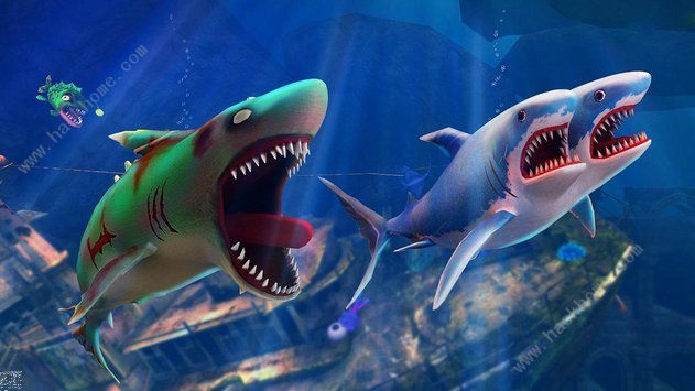 9  双头鲨玩家热评: 一款十分好玩的休闲类游戏,玩家需要操纵大白鲨
